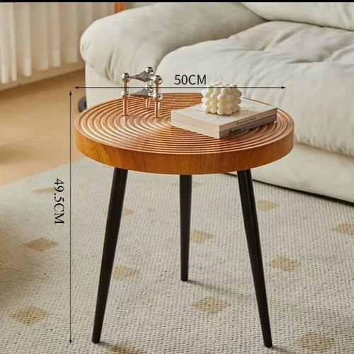 BowLift | Round Wooden Coffee Table Japanese Design Tea Table Living Room