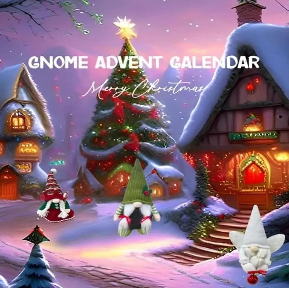 BowLift | WinterWichtel – Stoffen adventskalender met kerstkabouter – 24 vakjes