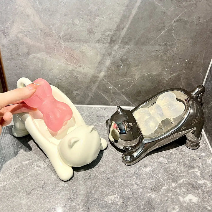 BowLift | Stretching Cat Soap Tray
