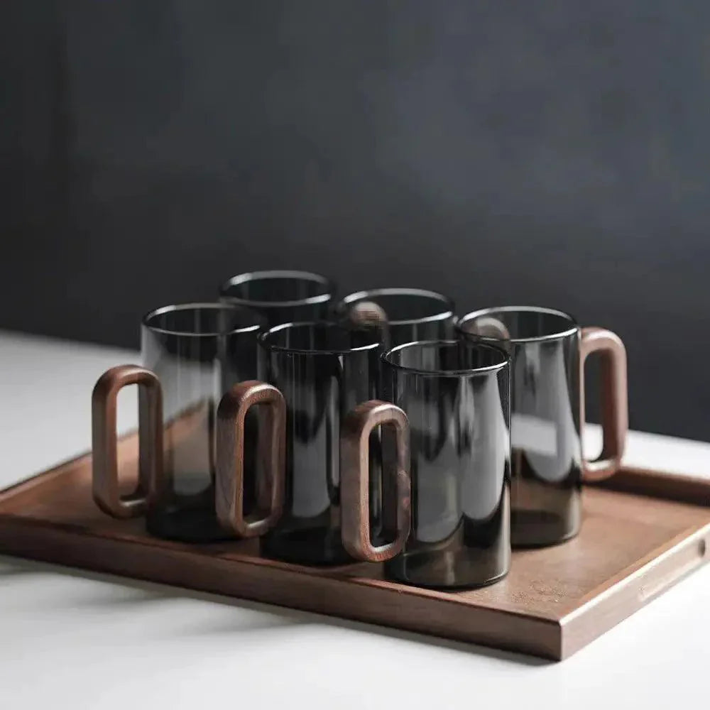 BowLift | Glass Mug with Wood Large and Durable