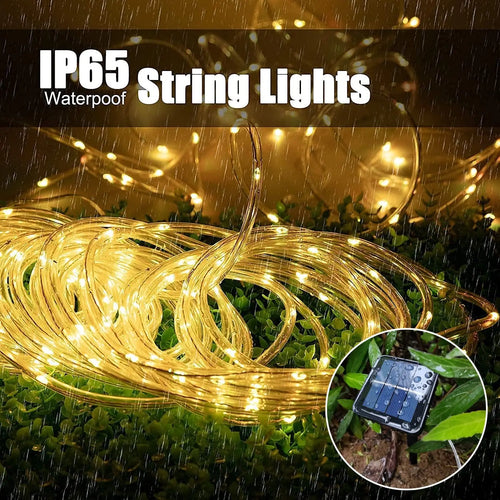 BowLift | LumiSolar String Lights Outdoor | 7–32 m | Solar Powered & Waterproof | 8 Light Modes | Christmas, Garden & Party Lighting