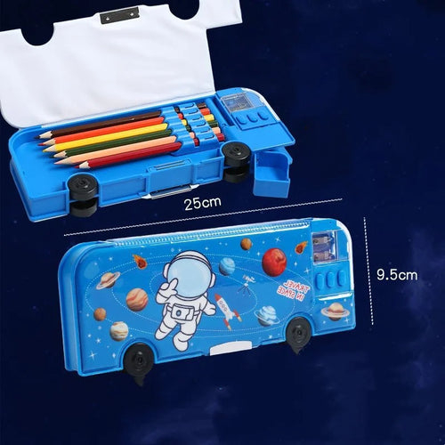 BowLift | Cartoon Bus Multifunctional Kids Stationery Pencil Box