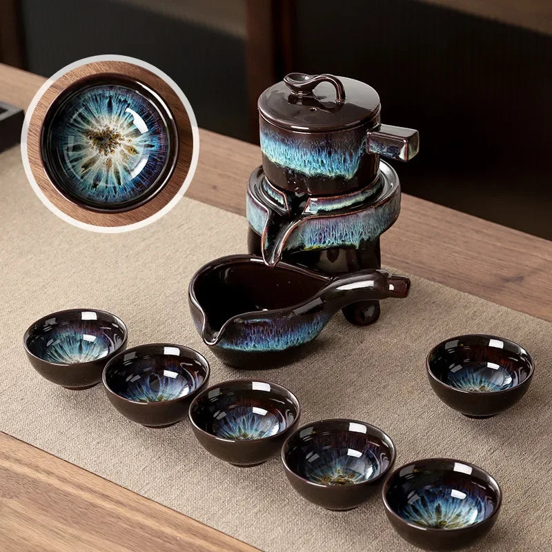 BowLift | Royal Golden Porcelain Dragon Flow Tea Set
