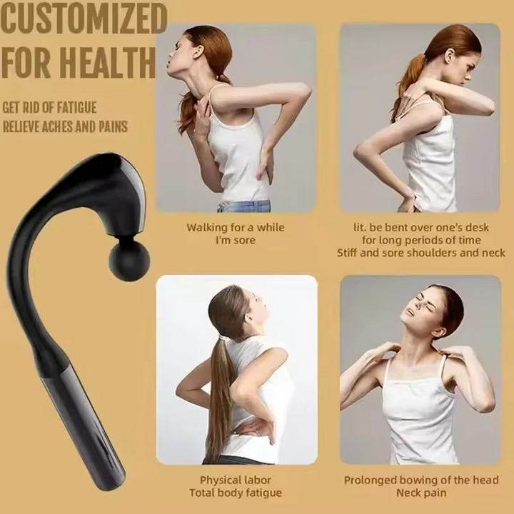 BowLift | 2025 Curved Smart Electric Massage Gun - Handheld Deep Tissue Massager