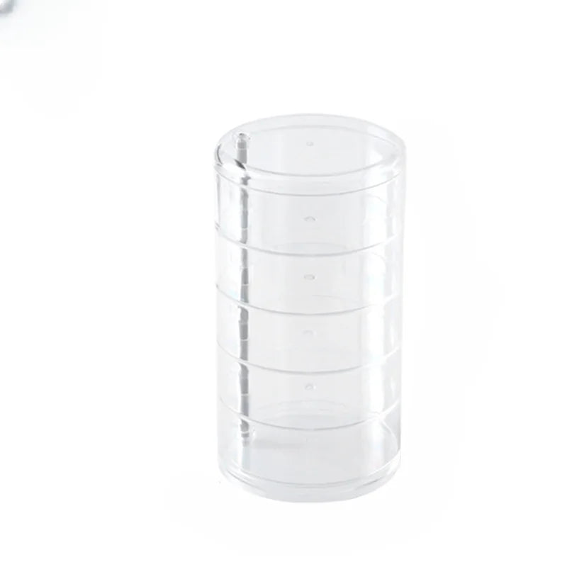 BowLift | Rotaviva Jewelry Box | 360° Rotatable & Dustproof | 5 Layer Organizer | Transparent & Compact