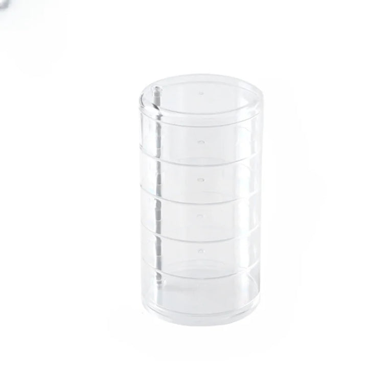 BowLift | Rotaviva Jewelry Box | 360° Rotatable & Dustproof | 5 Layer Organizer | Transparent & Compact