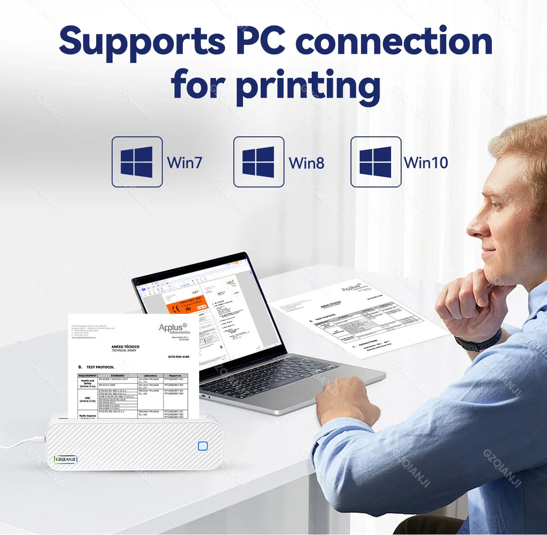 BowLift | Portable Inkless Bluetooth A4 Thermal Printer