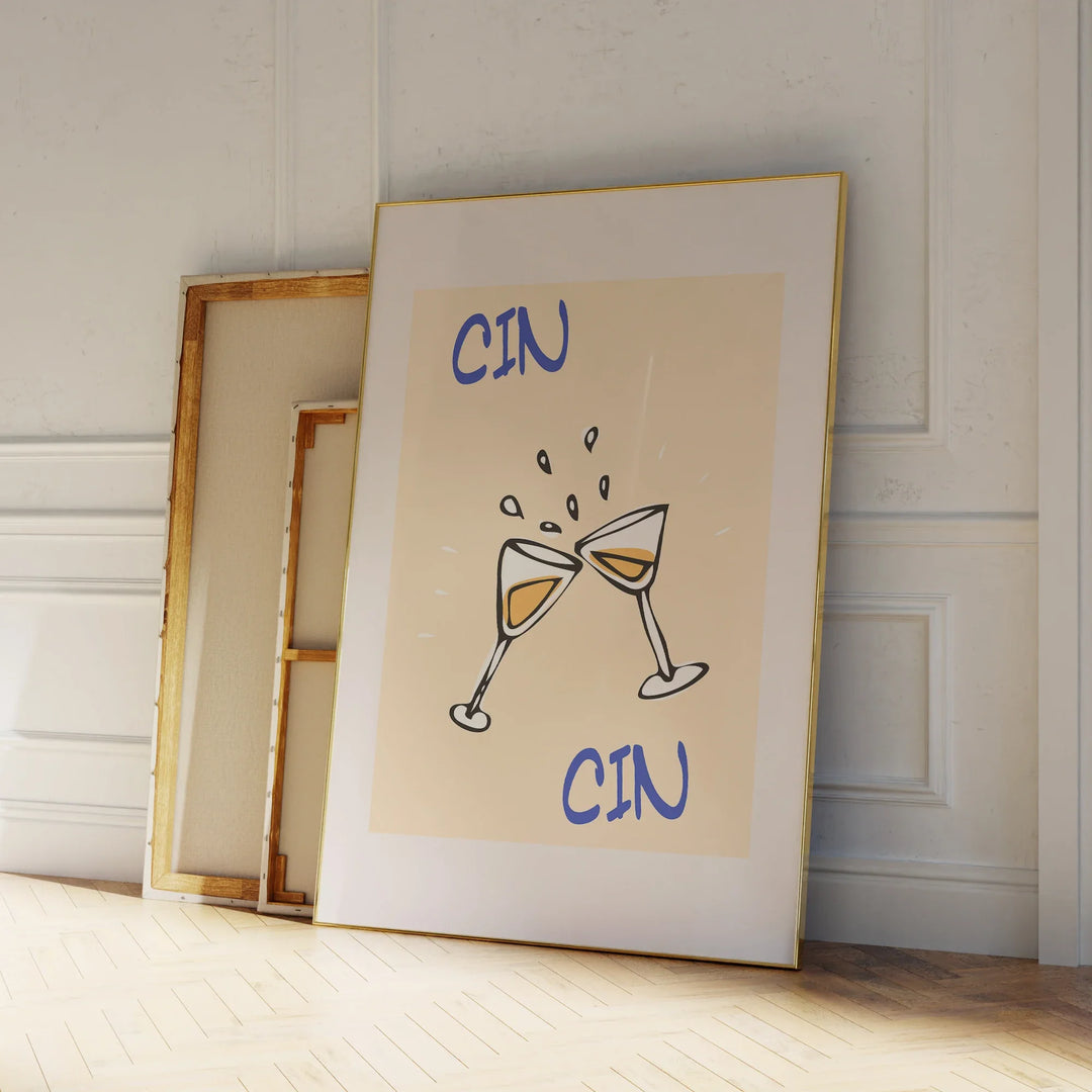 Cin Cin Wall Art – Retro Moderno Cocktail Decor | Bowlift