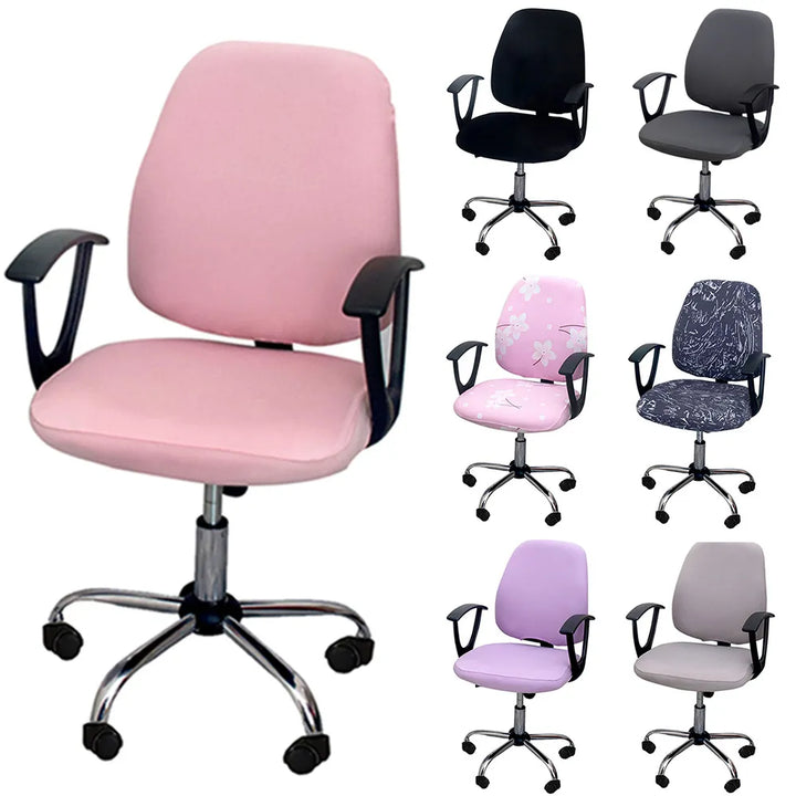 BowLift | 2-piece Split Office Rose Chair Covers