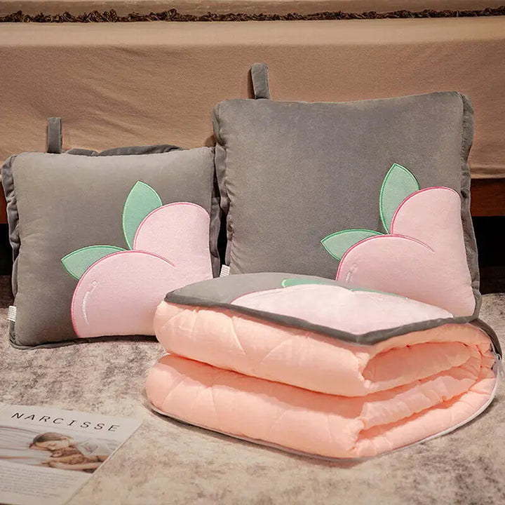 BowLift | Playful Cartoon Toast Foldable Travel Pillow Blanket
