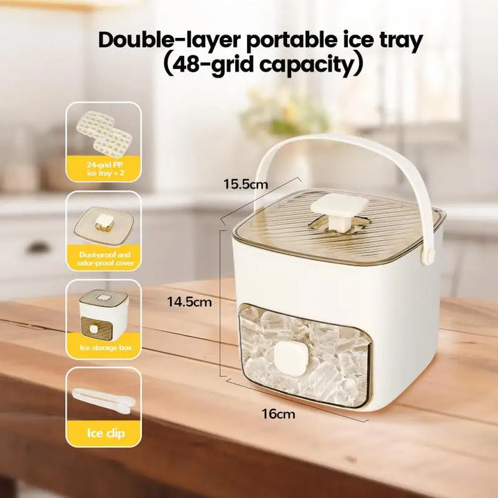 BowLift | Double Layer Ice Cube Maker With Lid