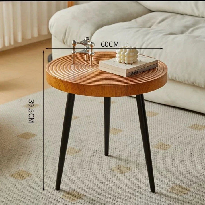 BowLift | Round Wooden Coffee Table Japanese Design Tea Table Living Room