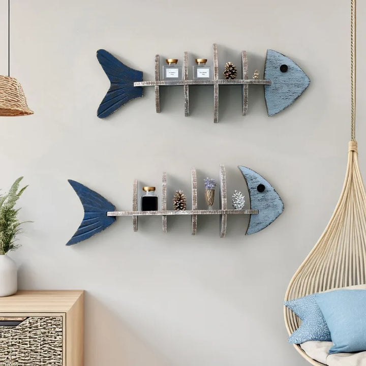 BowLift | Nordic Fish Wooden Shelf