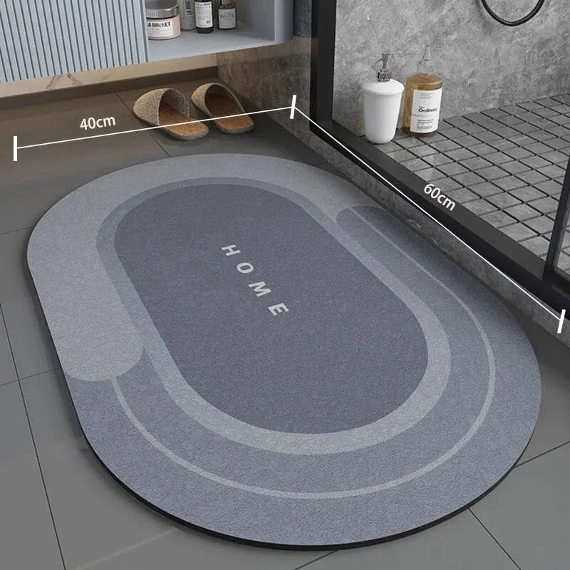 Non-Slip Bath Mat, Quick-Drying Microfiber, 40 x 60 cm