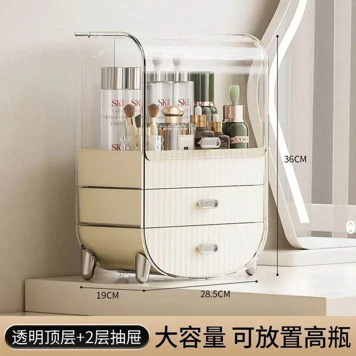 BowLift | Rechargeable Cosmetic Organizer – Transparent Dustproof Makeup