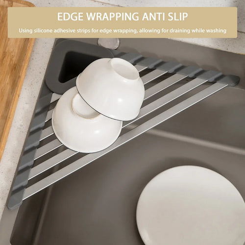 BowLift | Sink Mounted Triangle Drainage Rack Kitchen Storage Shelf