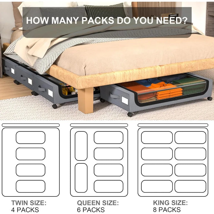 Underbed Storage StackaBowlifte Wheeled Box Organizer | Bowlift