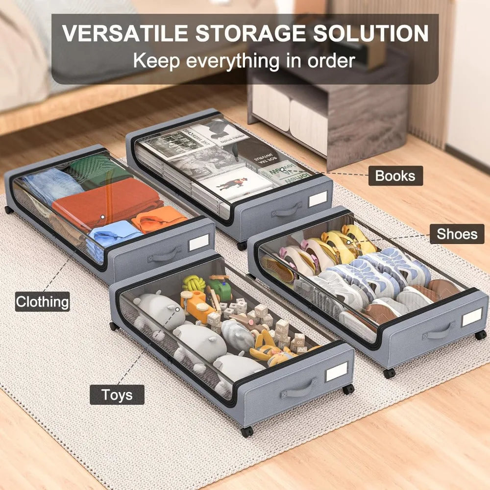 Underbed Storage StackaBowlifte Wheeled Box Organizer | Bowlift