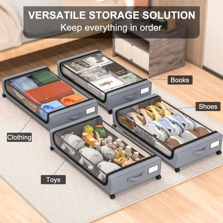 Underbed Storage StackaBowlifte Wheeled Box Organizer | Bowlift