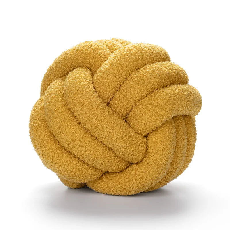 BowLift | Throw Pillow - Cozy - Hand-knotted Ball - Sheepskin