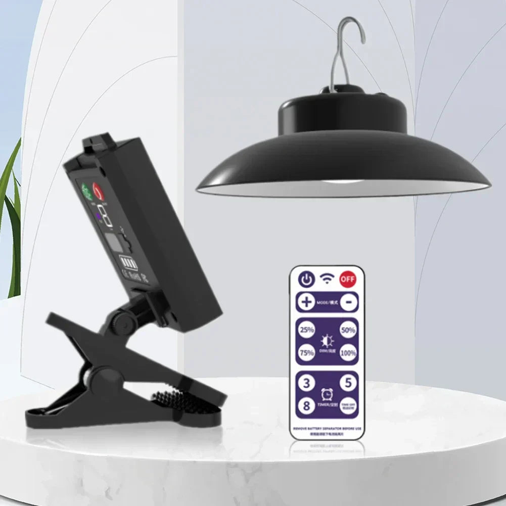 BowLift | SunGlow Umbrella Light | Solar & USB Operation | 3 Light Modes | For Garden & Terrace