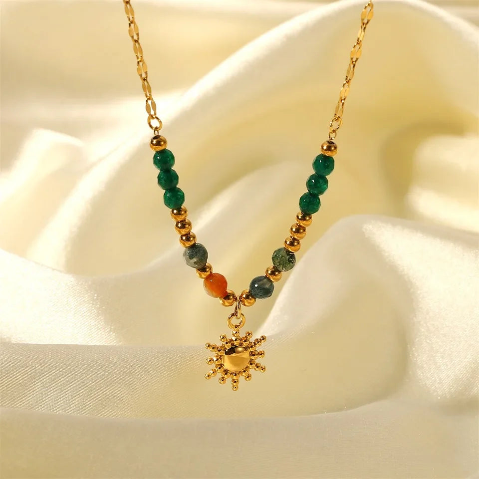 BowLift | Dainty Boho Inspired Sun Pendant Necklace