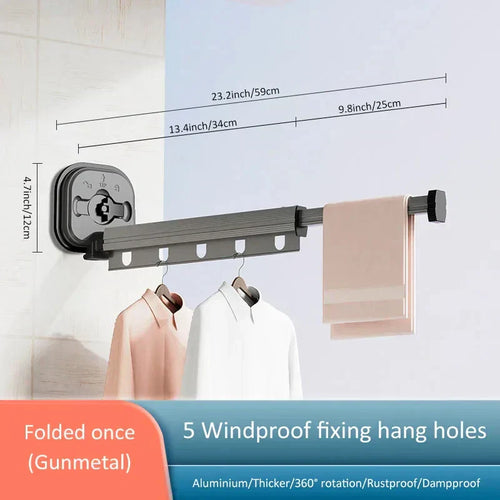 BowLift | WallDry Flex – Foldable Wall-Mounted Clothes Dryer for Space-Saving Laundry
