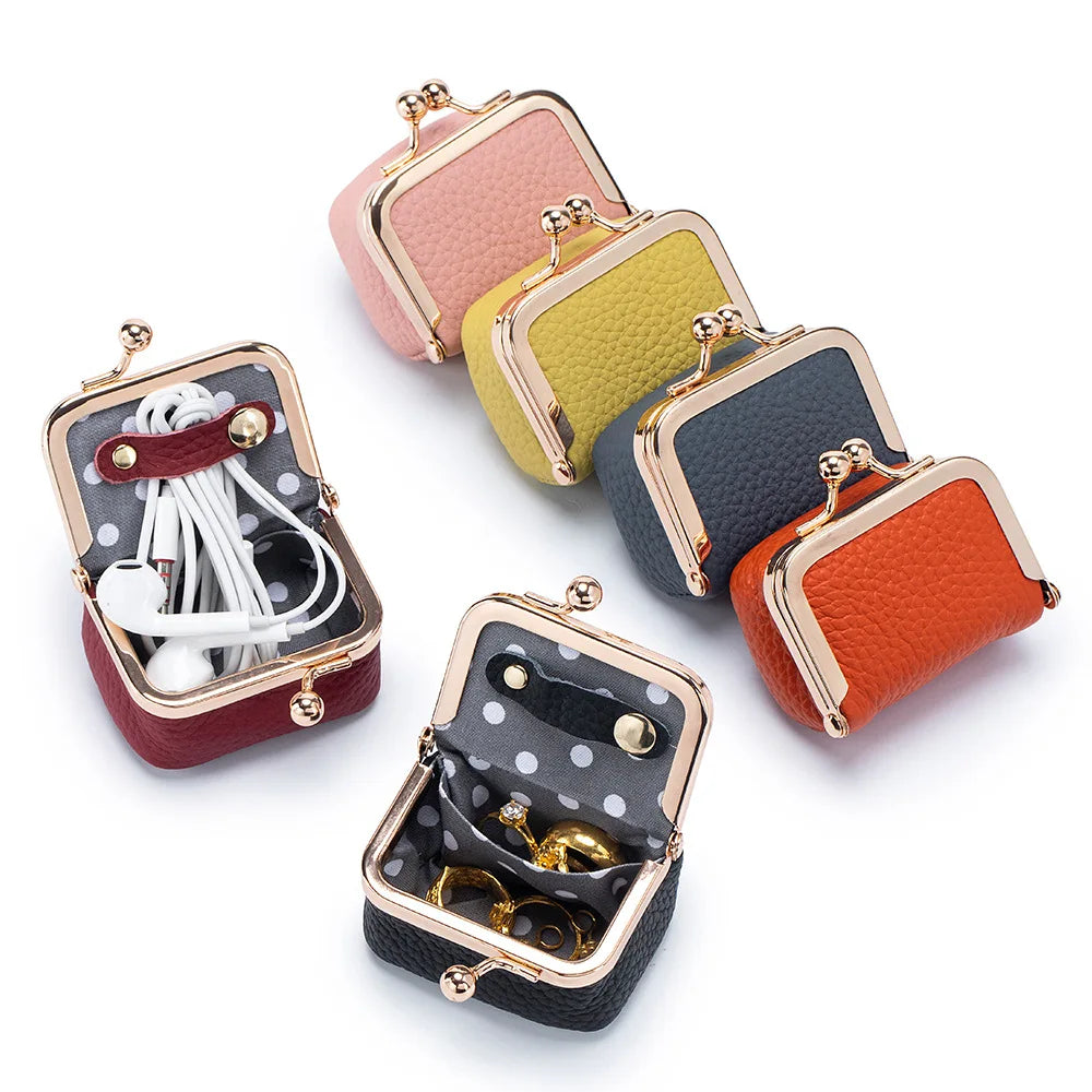 BowLift | Mini Retro Leather Travel Jewelry Storage Bag