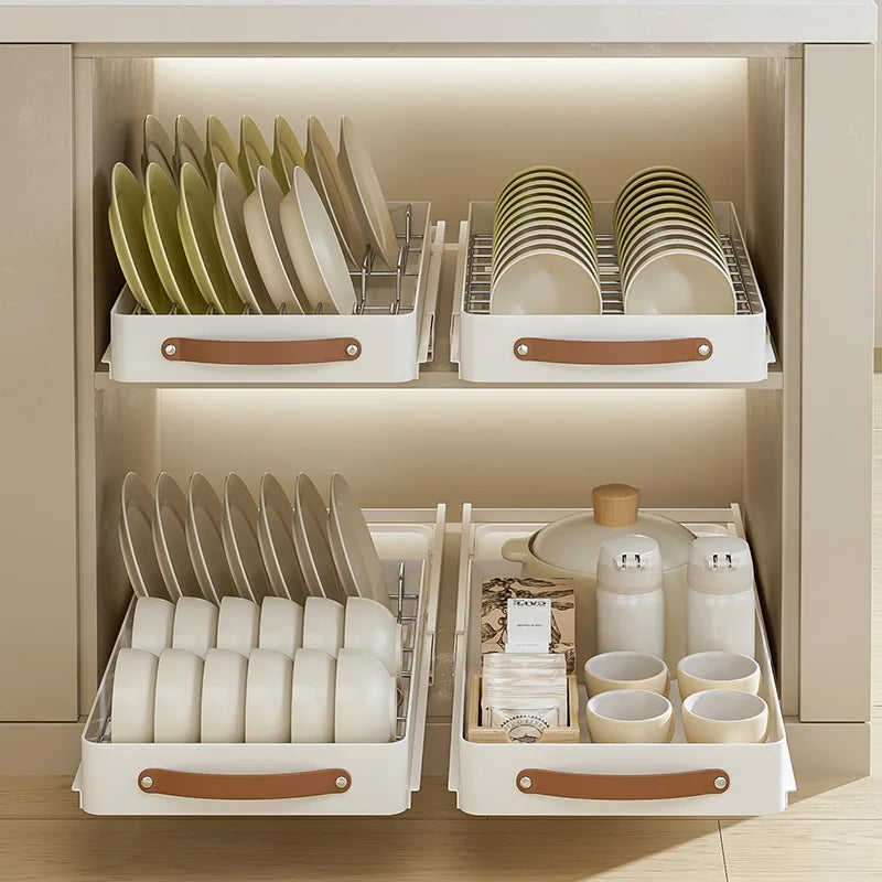 BowLift | Stainless Store Kitchen Cabinet Pull-Out Sliding Organizer