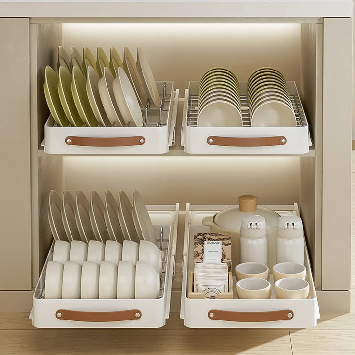 BowLift | Stainless Store Kitchen Cabinet Pull-Out Sliding Organizer