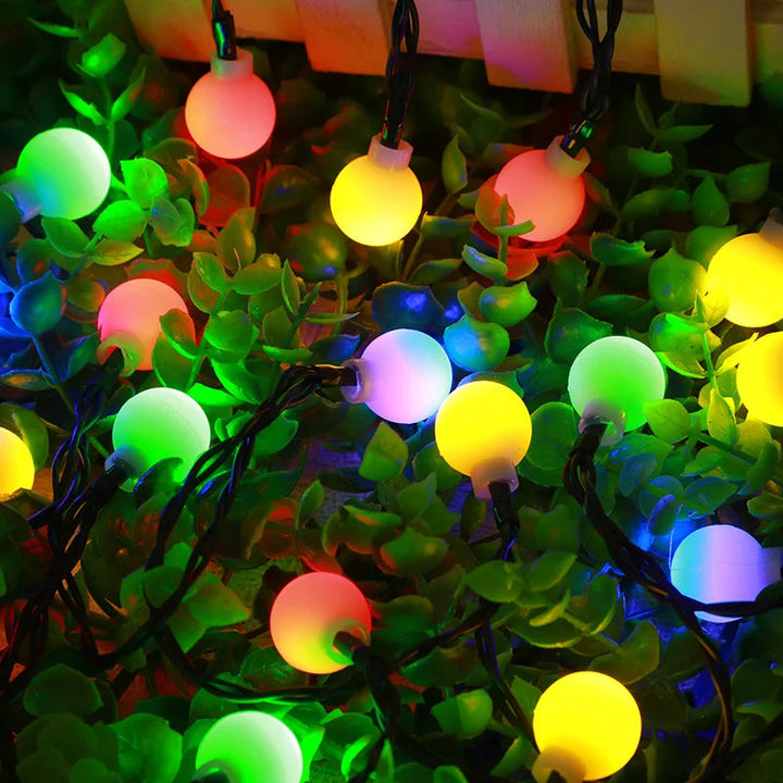 Solar LED String Lights with Automatic On/Off and Weather-Resistant Outdoor Design