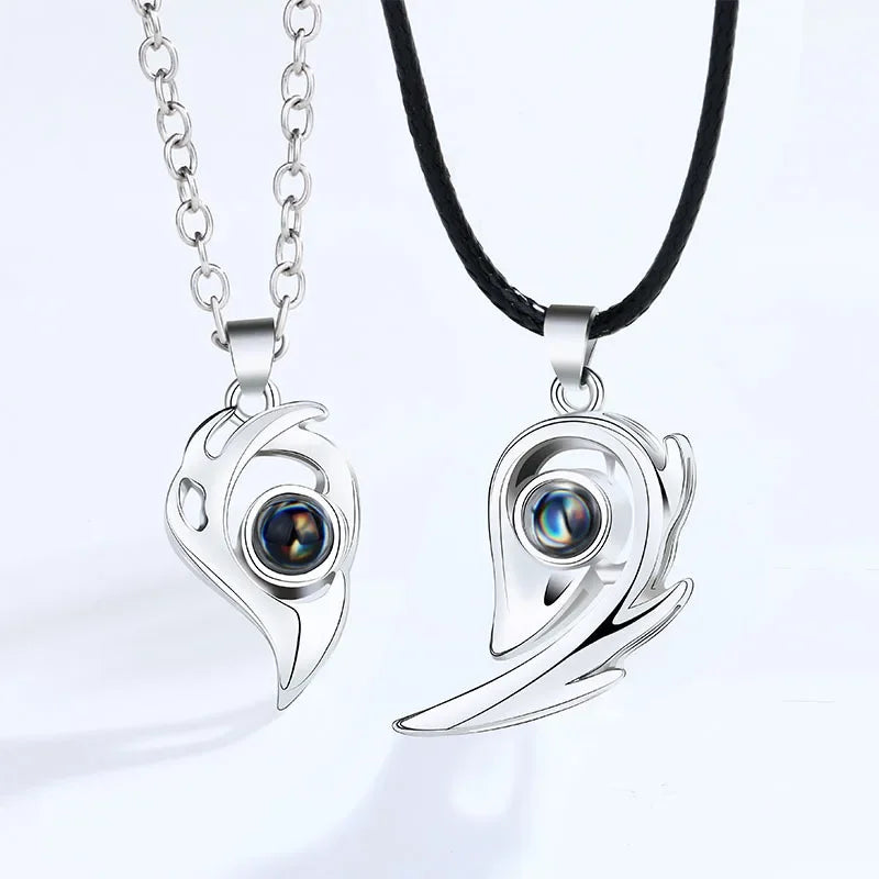 BowLift | I Love You Magnetic Projection Couple Necklace Set