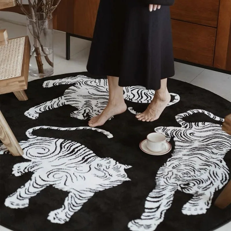 Ink Brush Tiger Rug | Bowlift