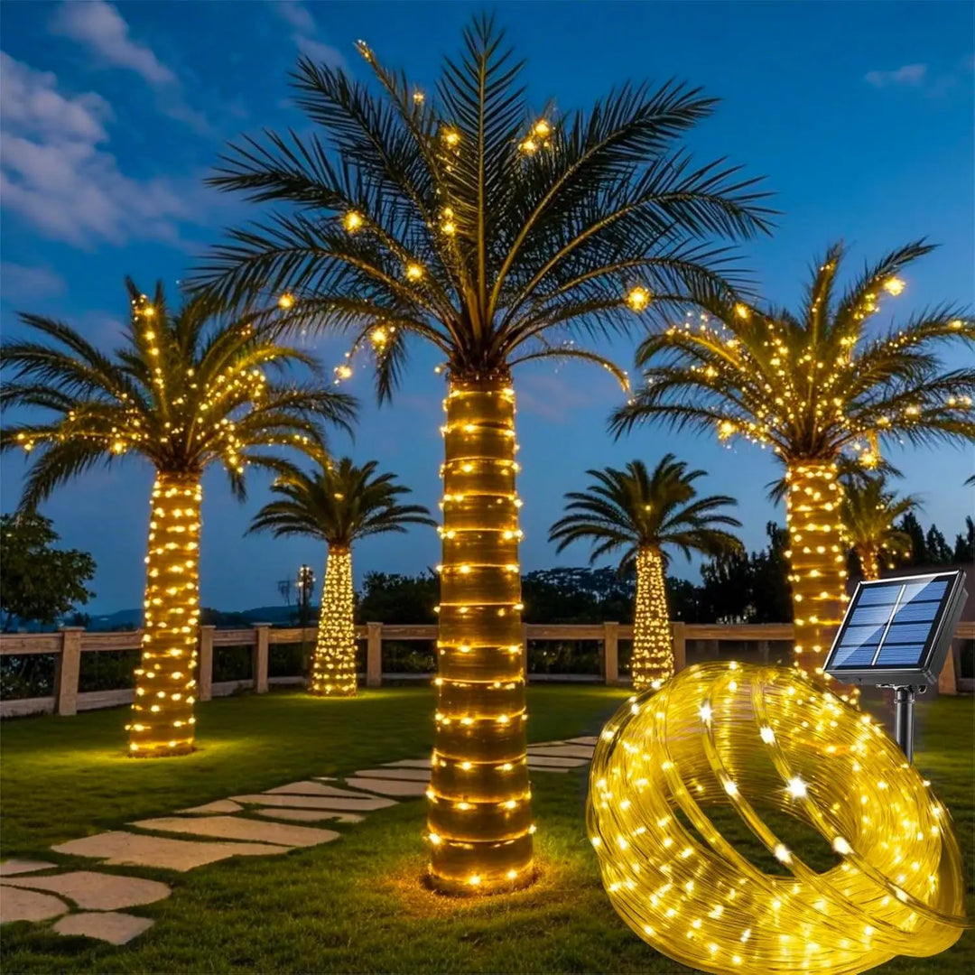 BowLift | LumiSolar String Lights Outdoor | 7–32 m | Solar Powered & Waterproof | 8 Light Modes | Christmas, Garden & Party Lighting