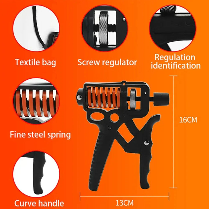 BowLift | Adjustable 5-165kg Heavy Grip Strengthener - Finger Expander for Arm, Wrist, and Forearm Training