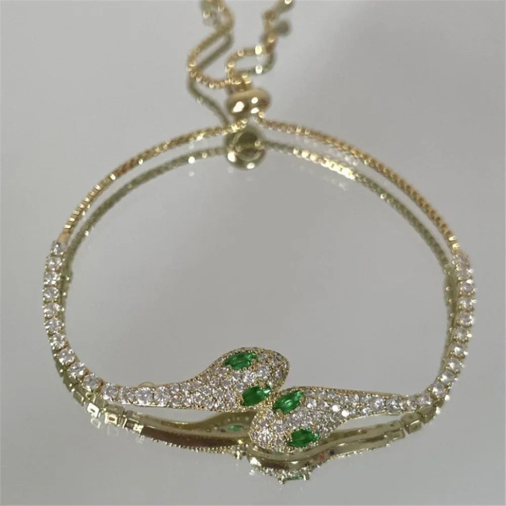 BowLift | Zircon Stone Adjustable Snake Bracelet