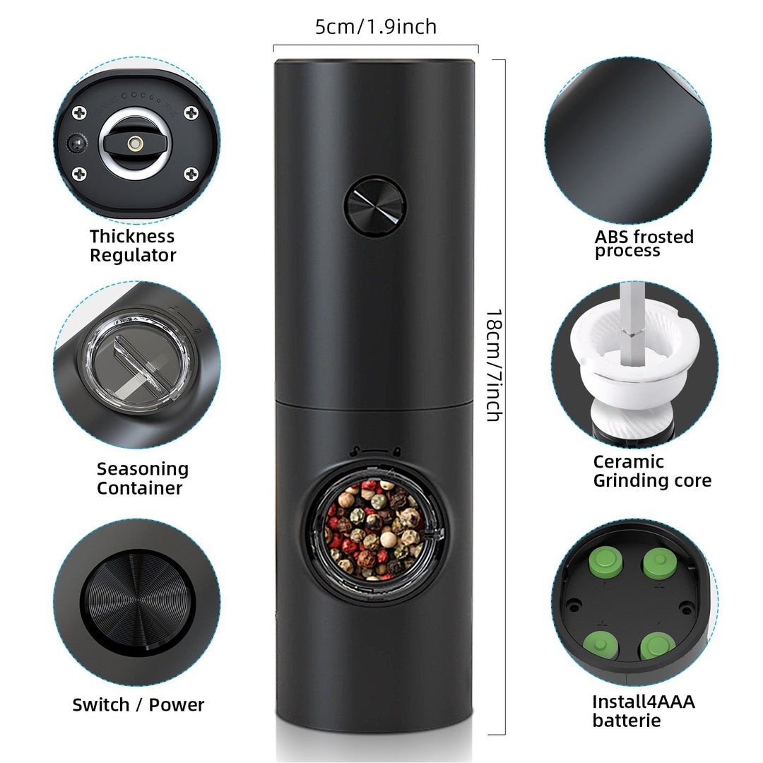 BowLift | Electric automatic pepper and salt mill with LED light and adjustable grind - Perfect for the kitchen or the restaurant