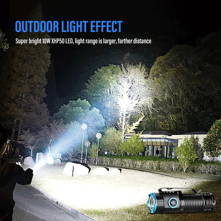 BowLift | LED Flashlight LumiXPro S-359 | Mini XHP50 | Magnetic & Rechargeable | 1000 Lumens | USB & Clip Function