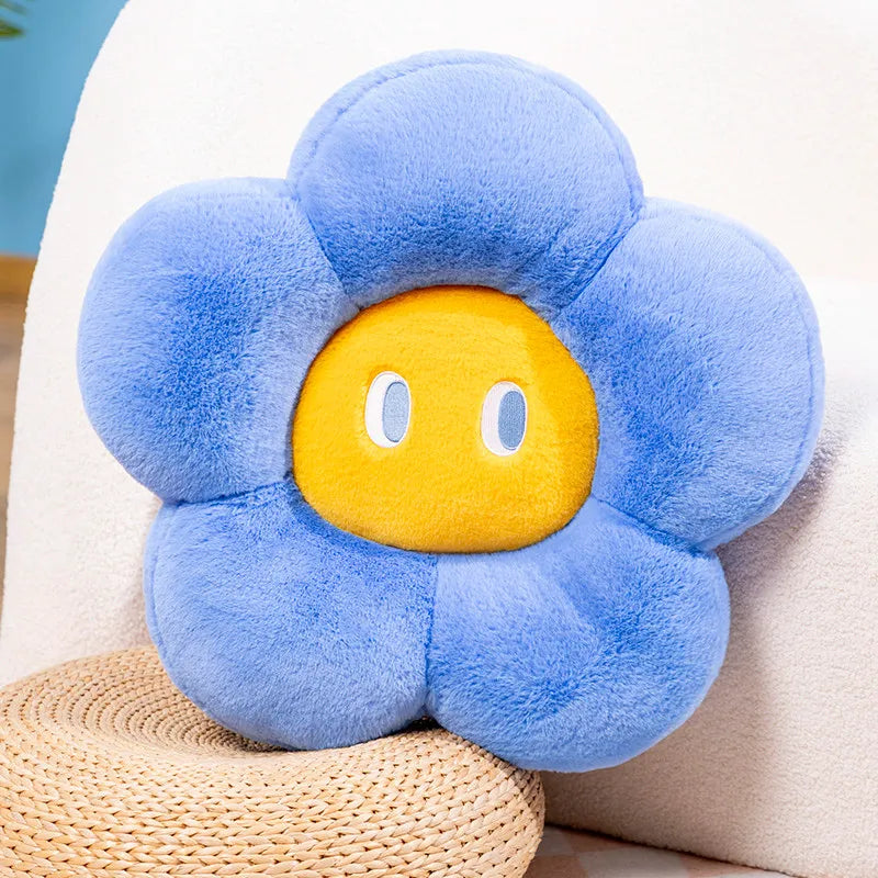 Fluffy Flower Cushion with Eyes | Bowlift