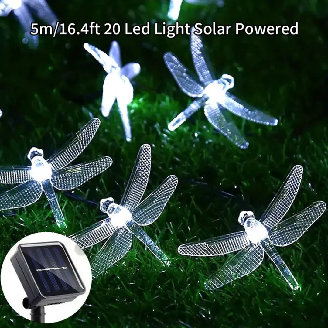 BowLift | Solithia Dragonfly Light String | Solar | 8 Modes | IP65 Weatherproof | 5m 20 LEDs