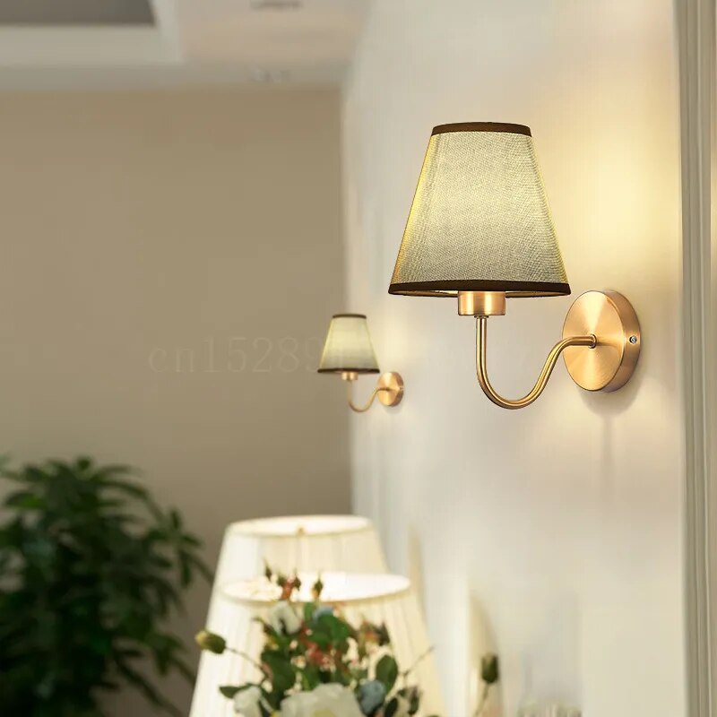 BowLift | RusticGlow - Wandlamp van Stof in Amerikaanse Stijl