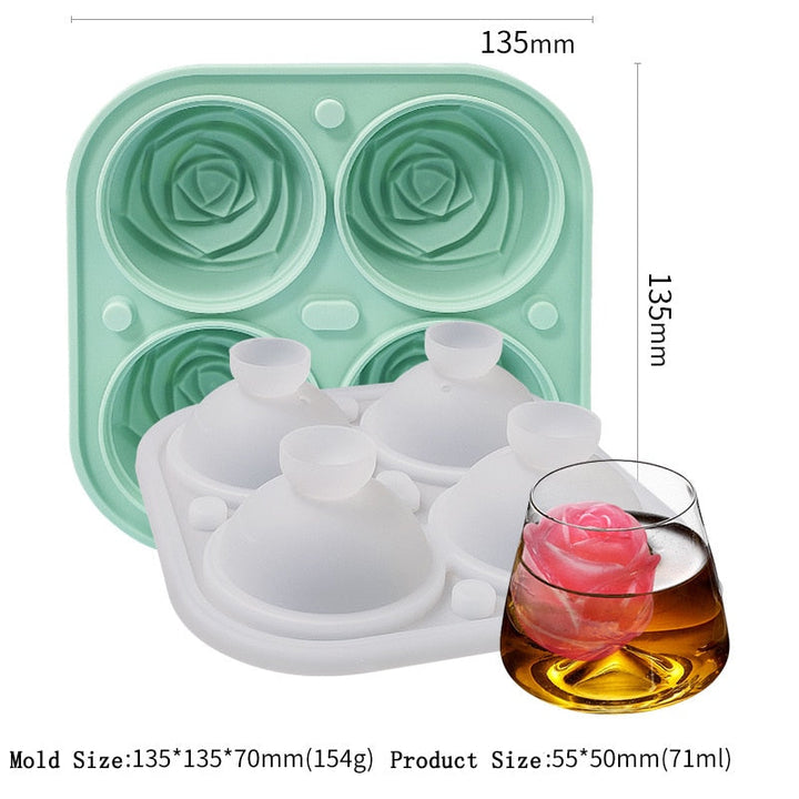 BowLift | 3D Elegant Large Rose Ice Molds