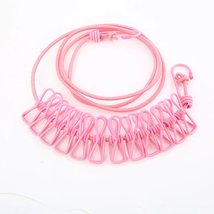 BowLift | Windproof Non-Slip Elastic Multi-Clip Travel Clothesline