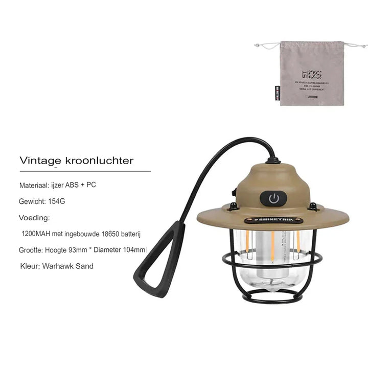 Retro Rechargeable LED Lantern for Adventures Bowlift