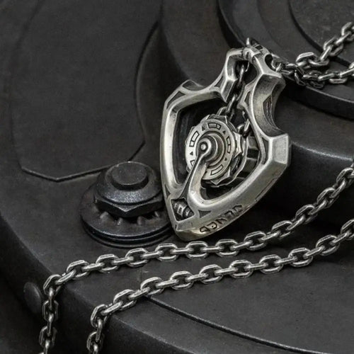 BowLift | Mechanical Rotating Gear Vintage Necklace