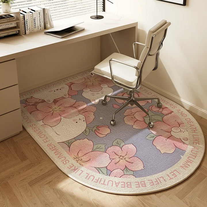 Round Office Chair Mat with Non-Slip Backing