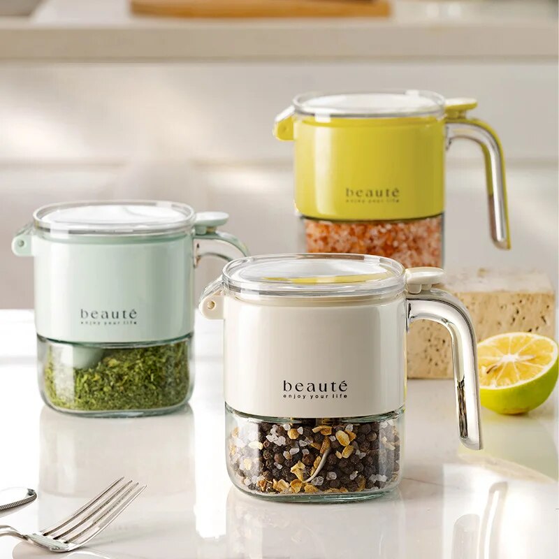 BowLift | Square Glass Seasoning Dispenser Bottle