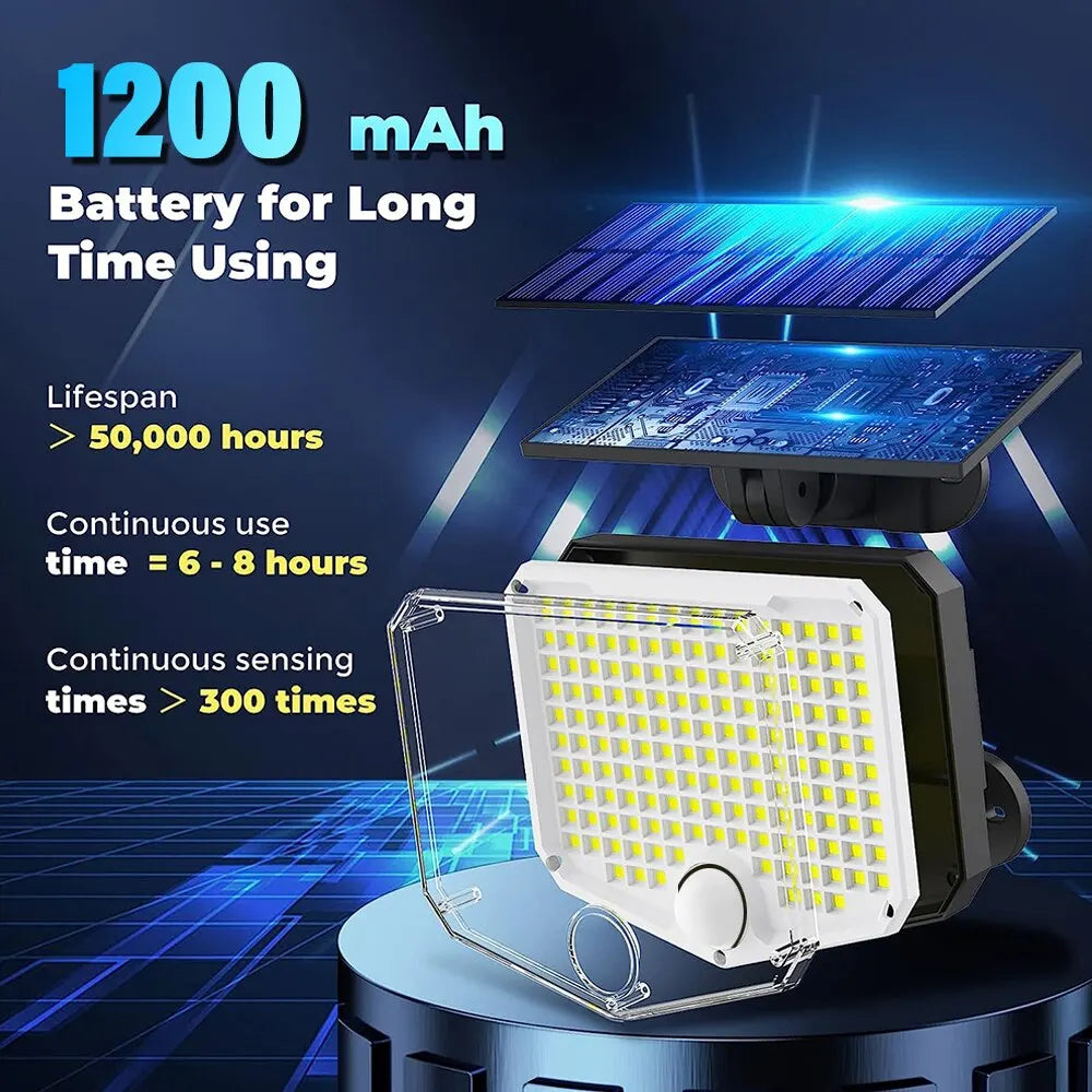 BowLift | SolarBeam 153 | 270° Super bright | Motion sensor & Remote control | IP65 Waterproof
