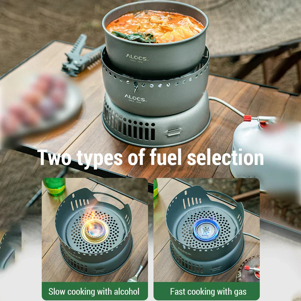 BowLift | Portable Outdoor Cookware Set – Lightweight Camping Cooking Gear with Windshield