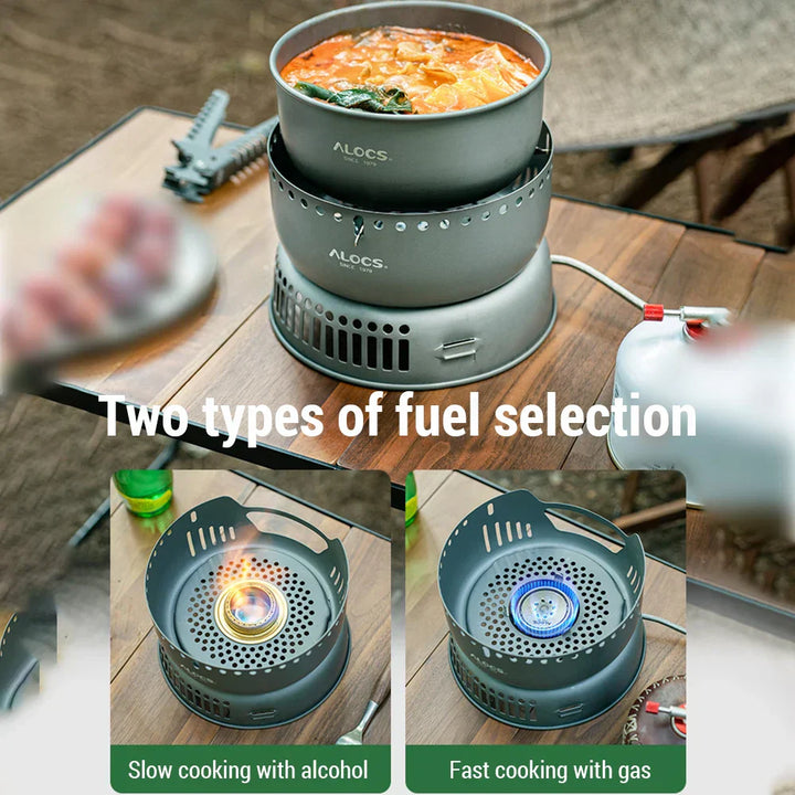 BowLift | Portable Outdoor Cookware Set – Lightweight Camping Cooking Gear with Windshield